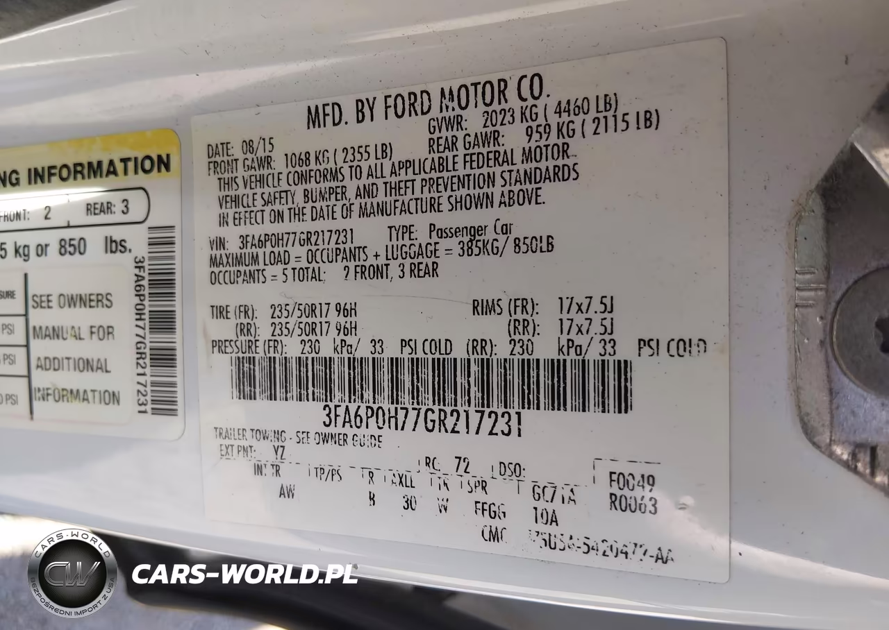 2016 Ford Fusion Se VIN:3FA6P0H77GR217231 - 9