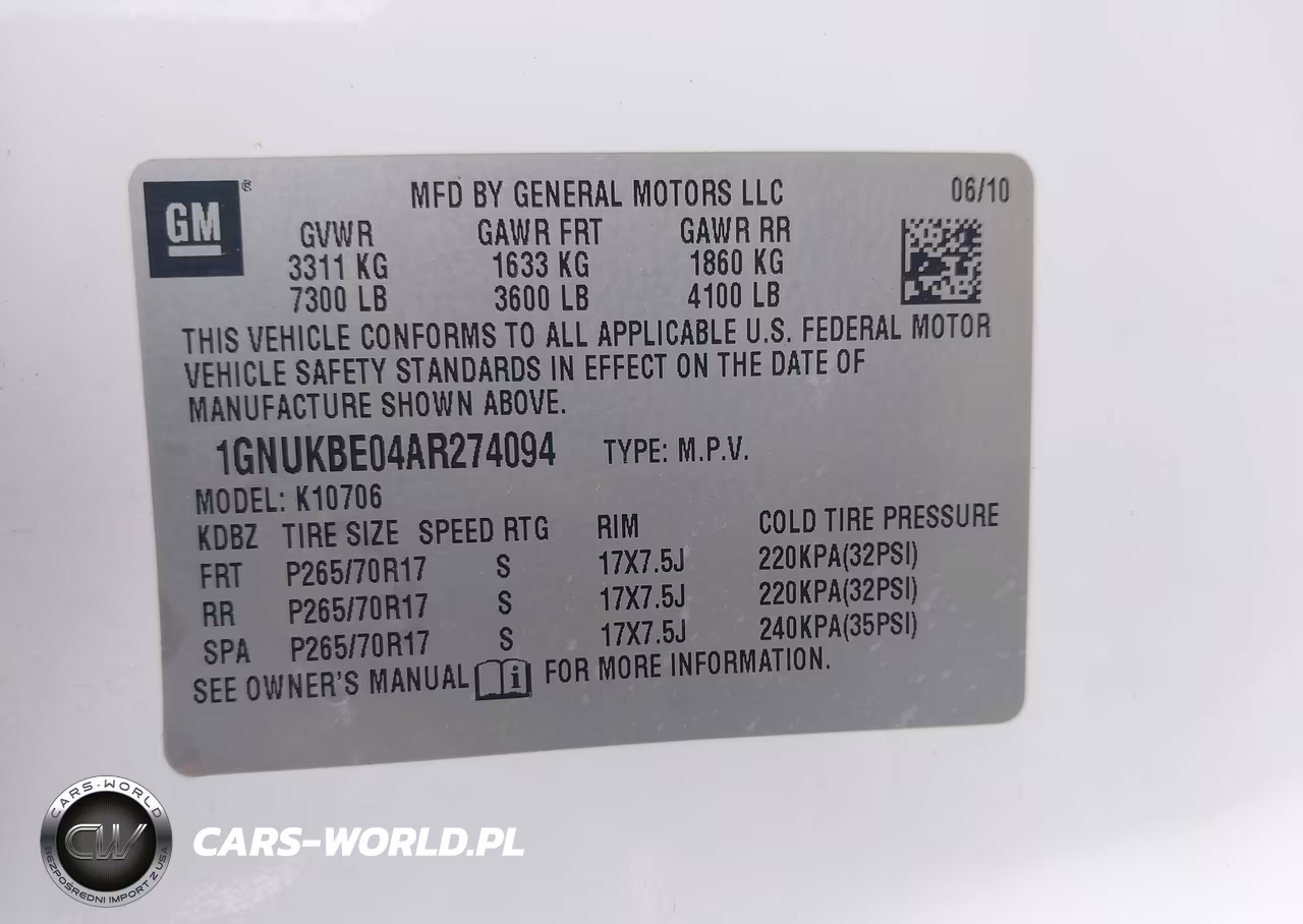 2010 Chevrolet Tahoe Lt VIN:1GNUKBE04AR274094 - 9