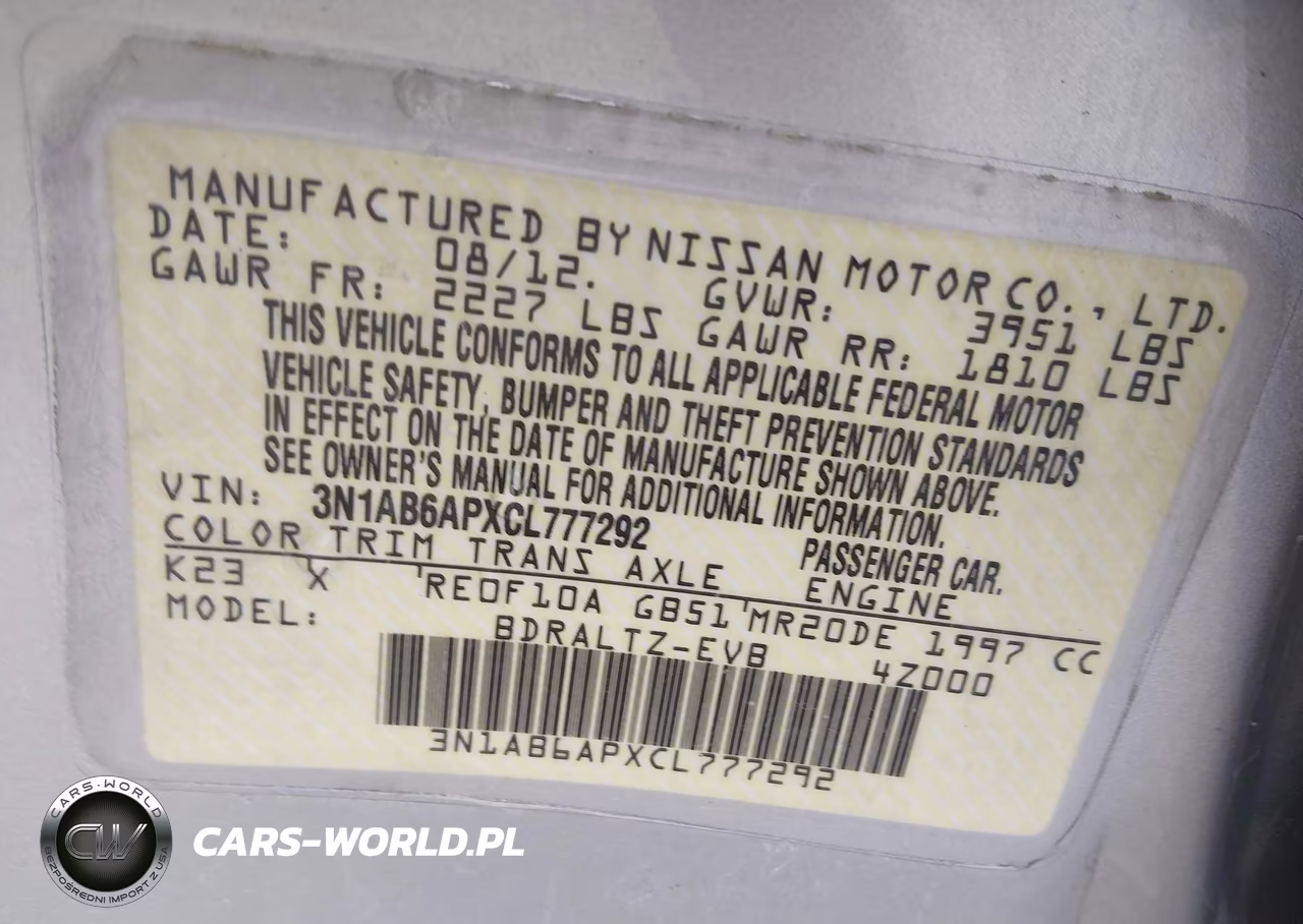 2012 Nissan Sentra 2.0 S VIN:3N1AB6APXCL777292 - 9