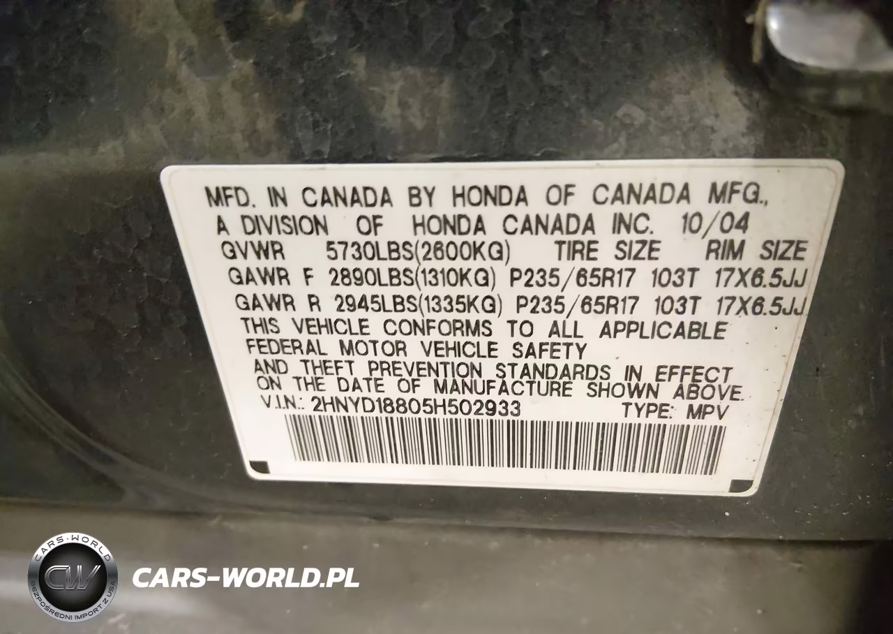 2005 Acura Mdx VIN:2HNYD18805H502933 - 9