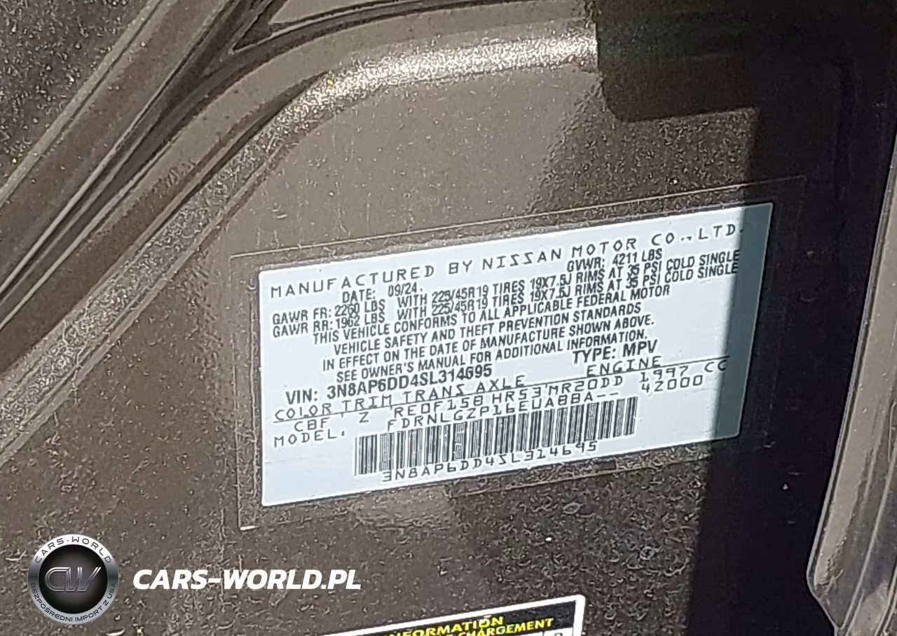 2025 Nissan Kicks Sr Intelligent Awd VIN:3N8AP6DD4SL314695 - 9
