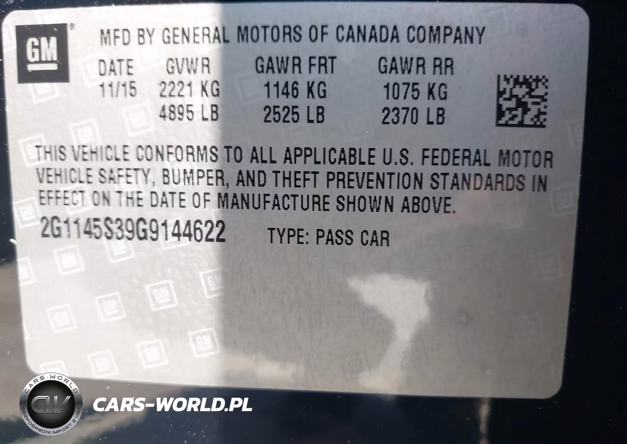 2016 Chevrolet Impala 2Lz VIN:2G1145S39G9144622 - 9