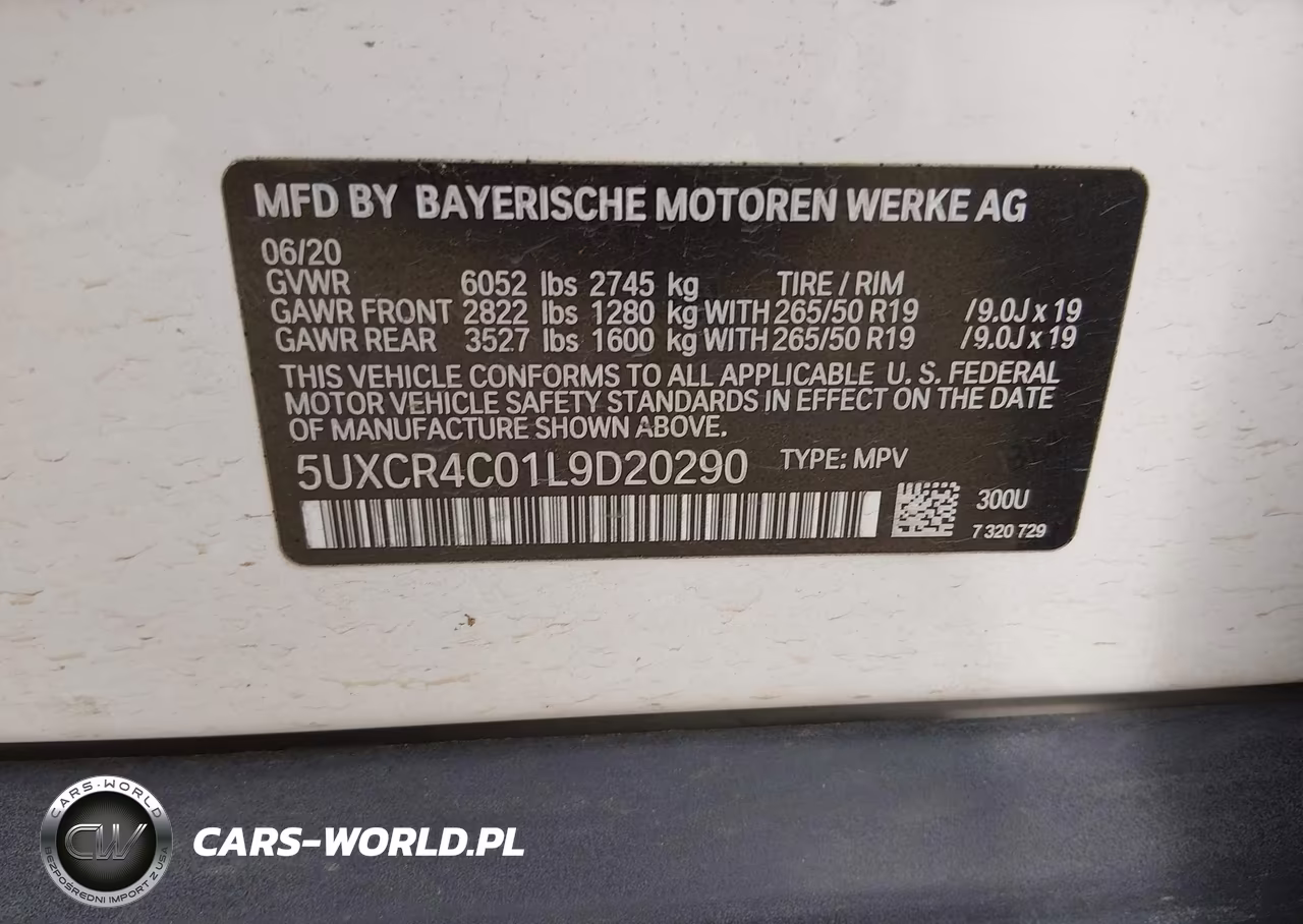 2020 BMW X5 Sdrive40I VIN:5UXCR4C01L9D20290 - 9