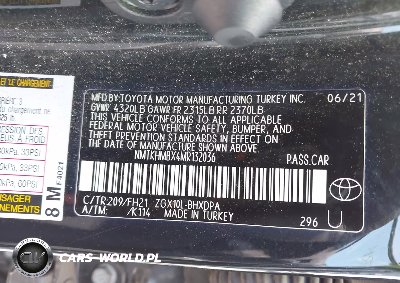 2021 Toyota C-Hr Le VIN:NMTKHMBX4MR132036 - 9