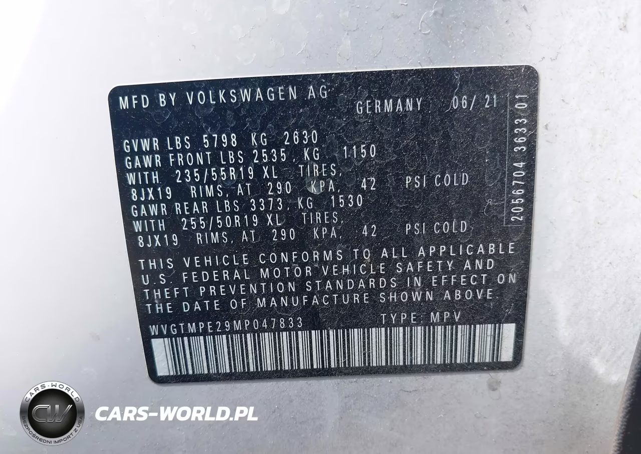2021 Volkswagen Id.4 Pro S VIN:WVGTMPE29MP047833 - 9