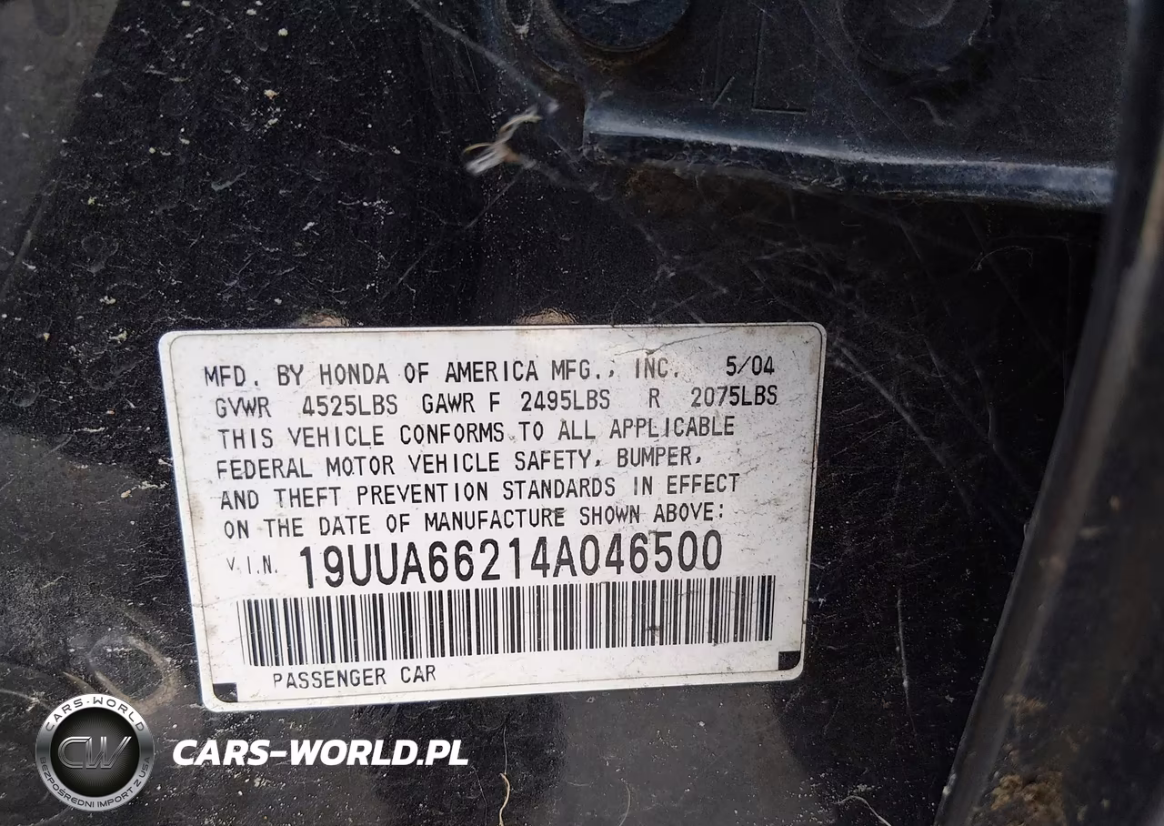 2004 Acura Tl VIN:19UUA66214A046500 - 9