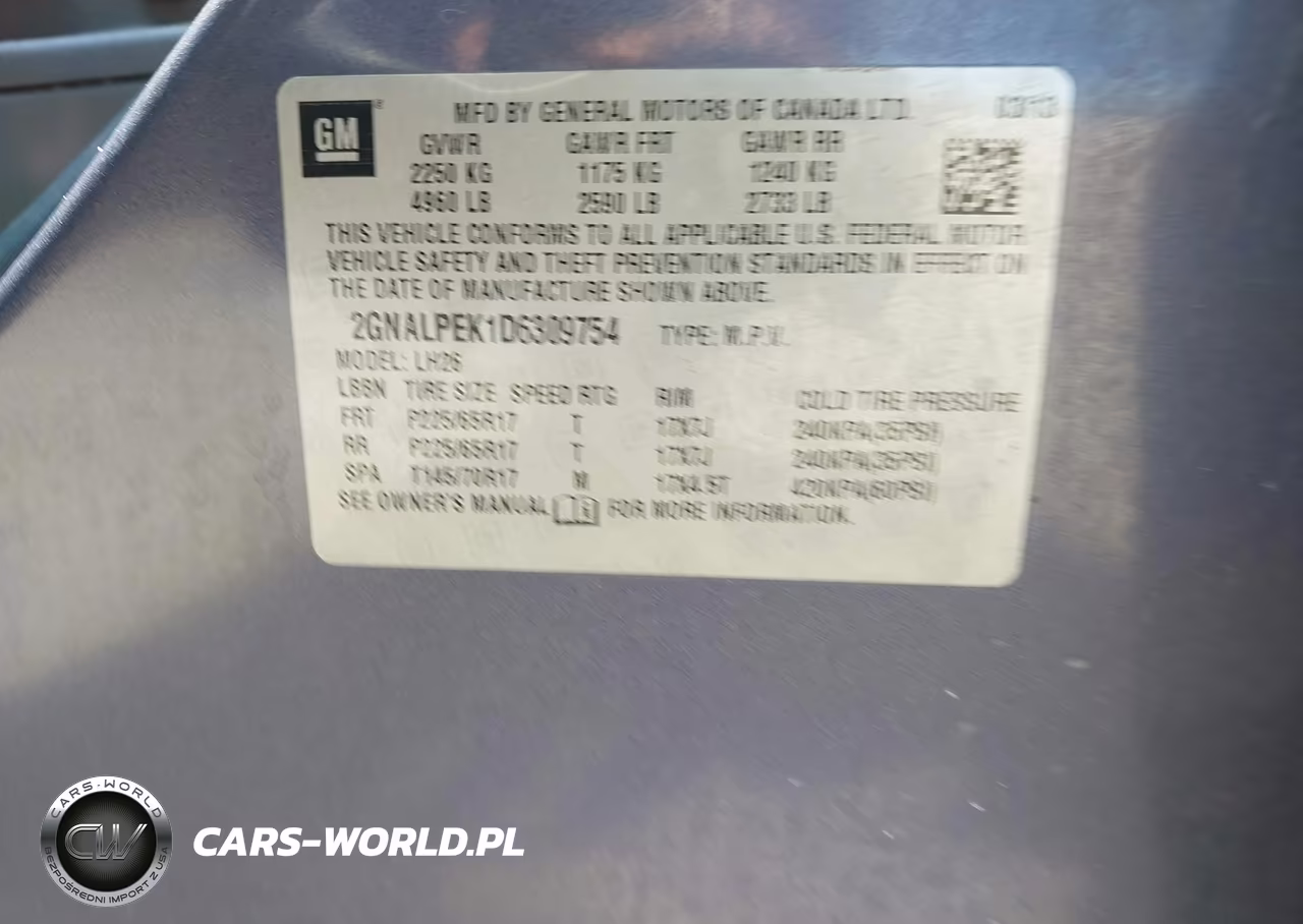 2013 Chevrolet Equinox Lt VIN:2GNALPEK1D6309754 - 9