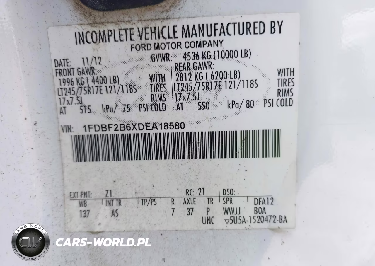 2013 Ford Super Duty F-250 Srw Xl VIN:1FDBF2B6XDEA18580 - 9