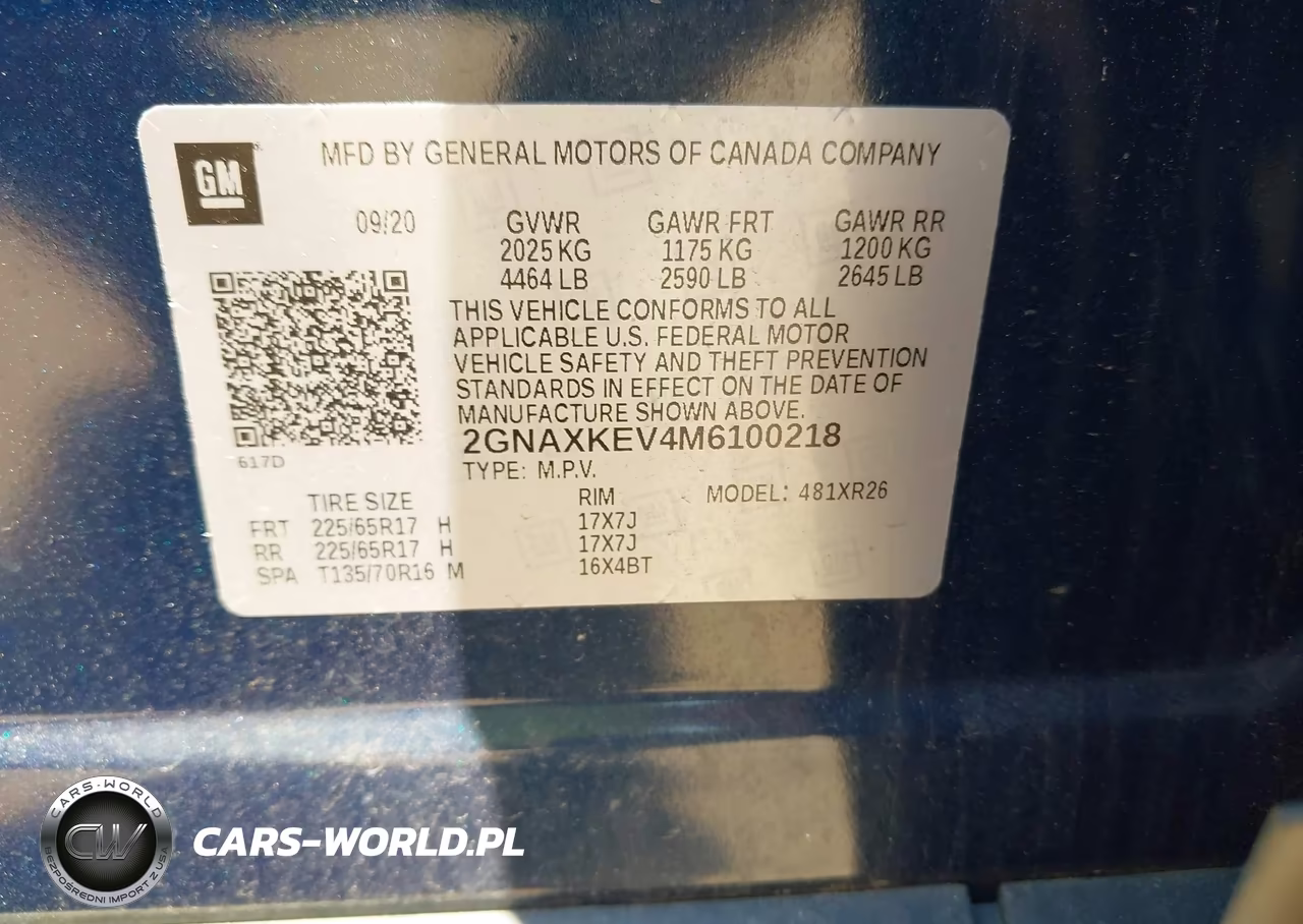 2021 Chevrolet Equinox Fwd Lt VIN:2GNAXKEV4M6100218 - 9