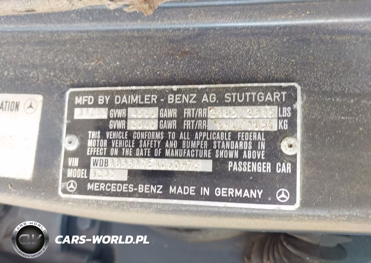 1984 Mercedes-Benz 300 Dt VIN:WDBAB33A7EA060975 - 9