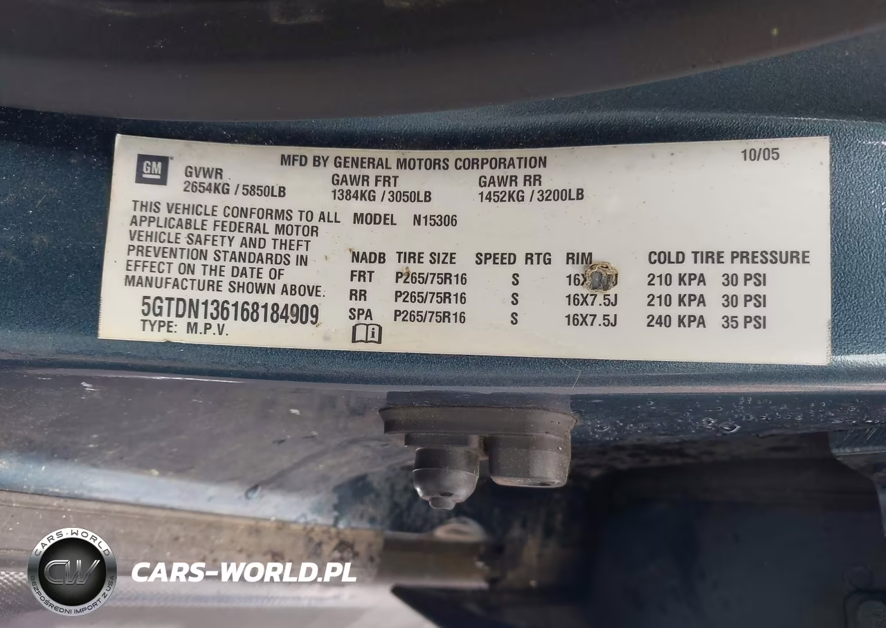 2006 Hummer H3 Suv VIN:5GTDN136168184909 - 9