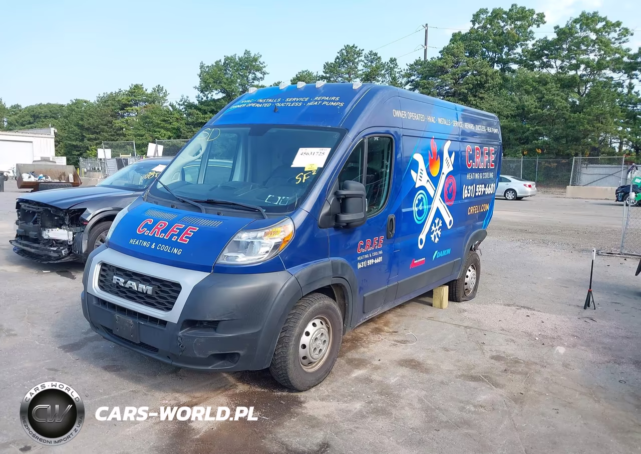 2019 Ram Promaster 1500 High Roof 136 Wb VIN:3C6TRVBG2KE518736 - 2