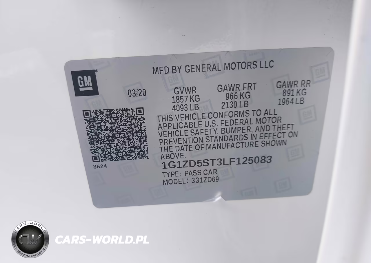 2020 Chevrolet Malibu Fwd Lt VIN:1G1ZD5ST3LF125083 - 9