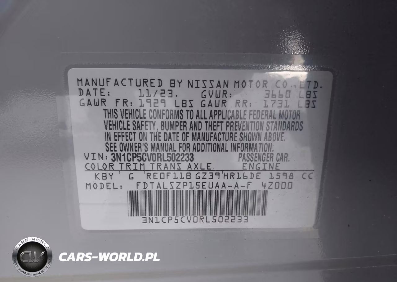 2024 Nissan Kicks Sv Xtronic Cvt VIN:3N1CP5CV0RL502233 - 9