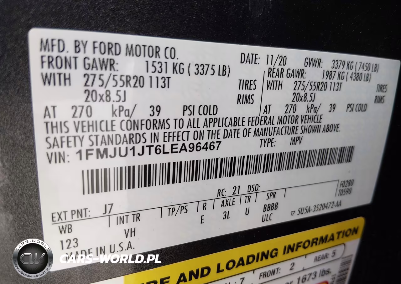 2020 Ford Expedition Xlt VIN:1FMJU1JT6LEA96467 - 9