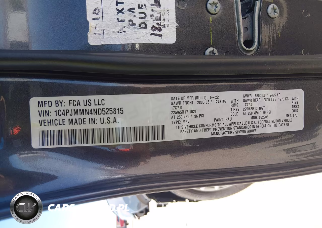 2022 Jeep Cherokee Latitude Lux 4X4 VIN:1C4PJMMN4ND525815 - 9