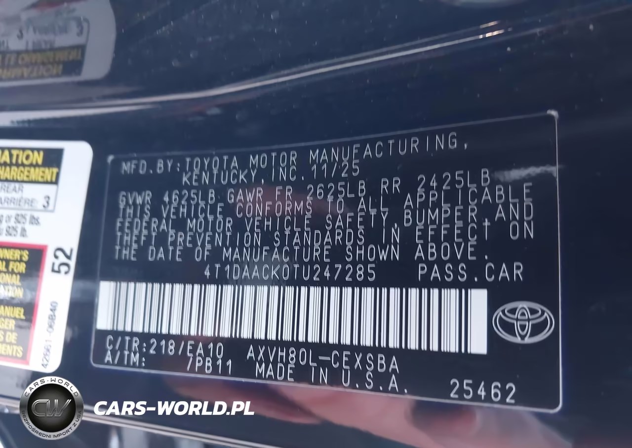 2026 Toyota Camry Se VIN:4T1DAACK0TU247285 - 9