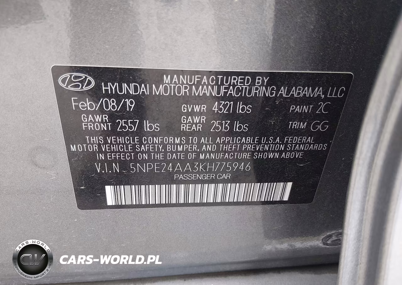 2019 Hyundai Sonata Eco VIN:5NPE24AA3KH775946 - 9