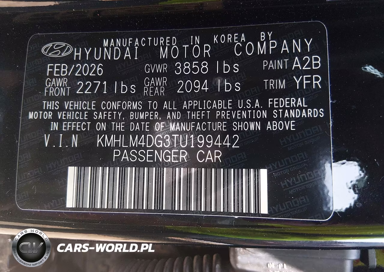 2026 Hyundai Elantra Sel Sport VIN:KMHLM4DG3TU199442 - 9