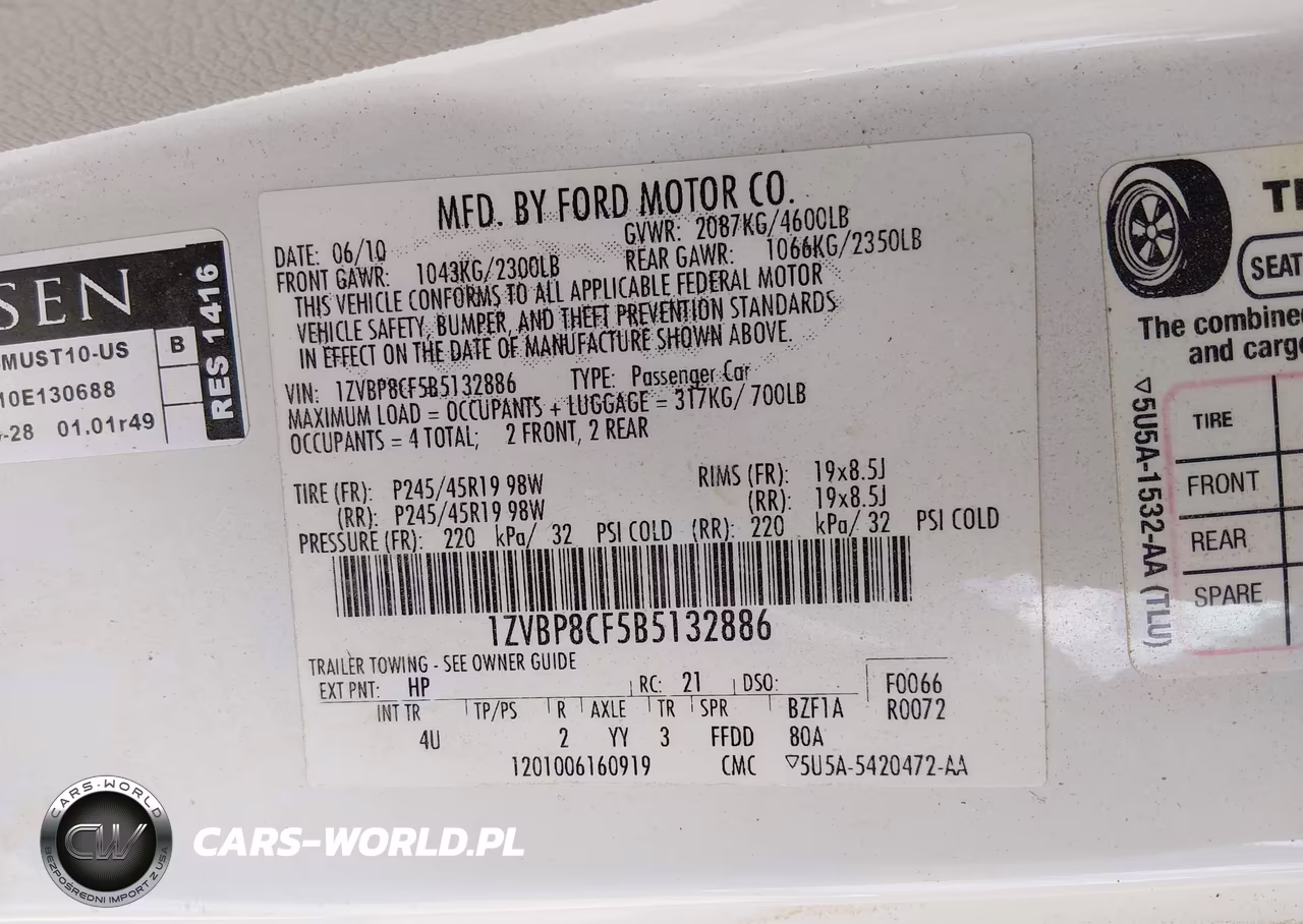 2011 Ford Mustang Gt Premium VIN:1ZVBP8CF5B5132886 - 9