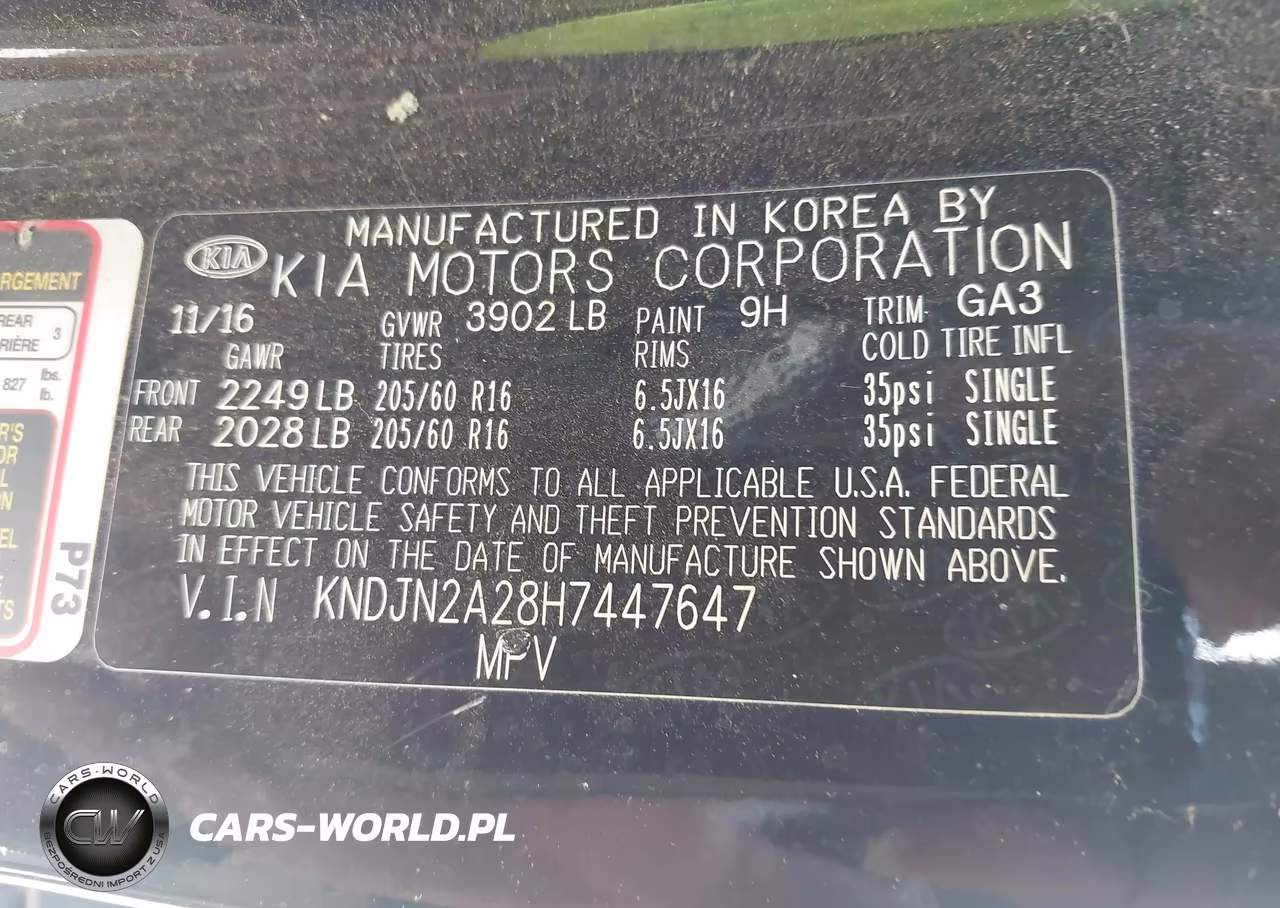 2017 Kia Soul VIN:KNDJN2A28H7447647 - 9