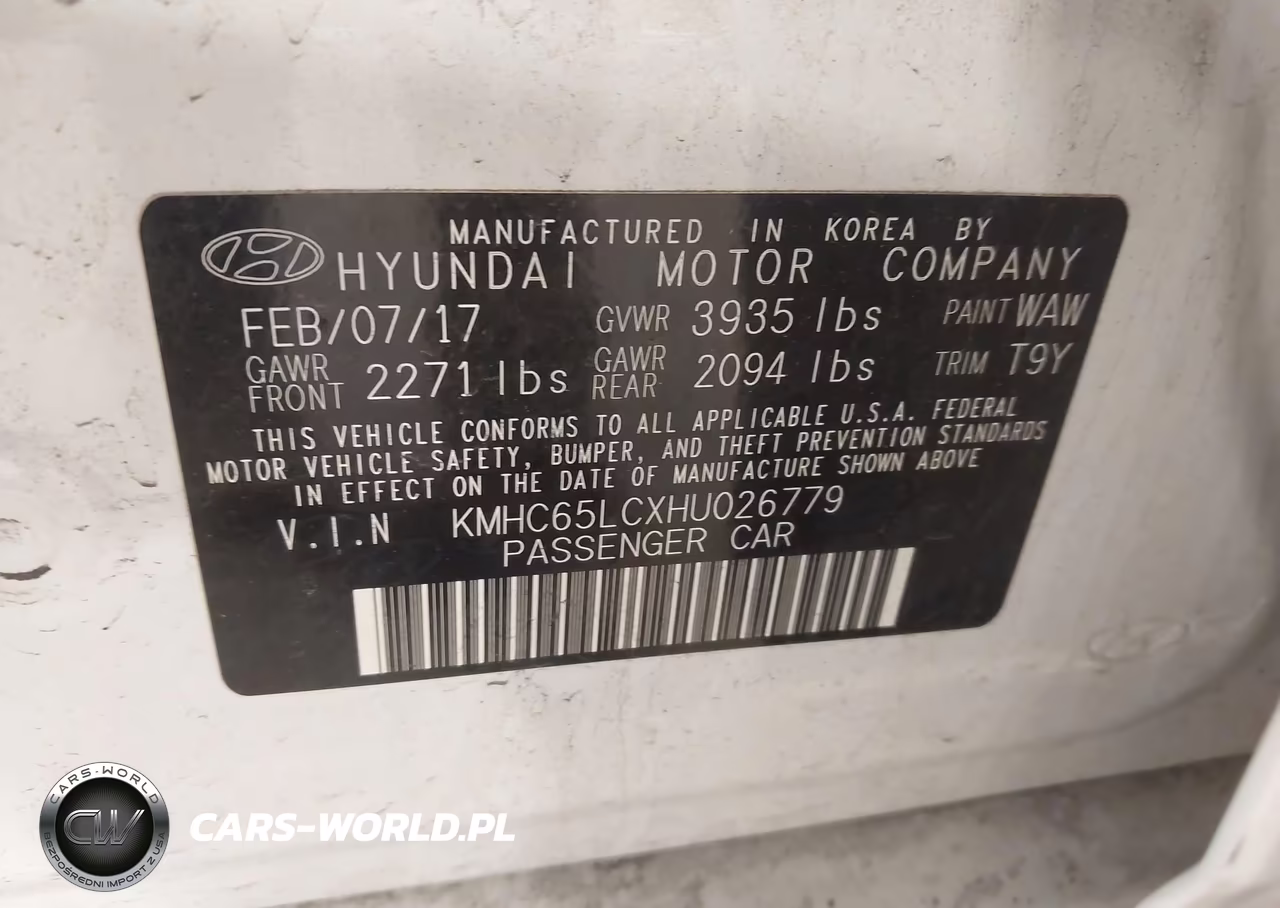 2017 Hyundai Ioniq Hybrid Blue VIN:KMHC65LCXHU026779 - 9