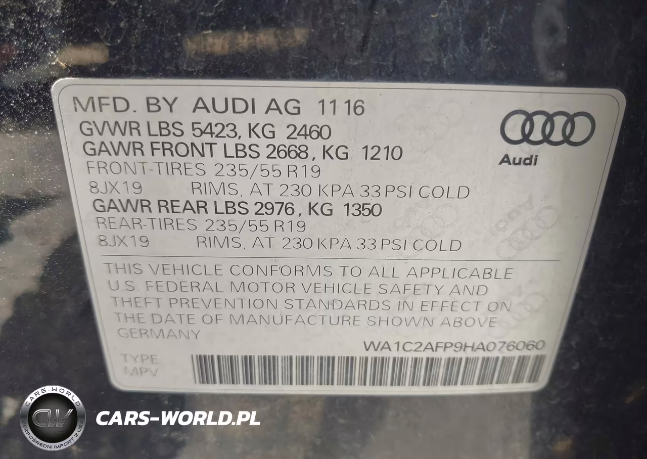 2017 Audi Q5 2.0T Premium VIN:WA1C2AFP9HA076060 - 9