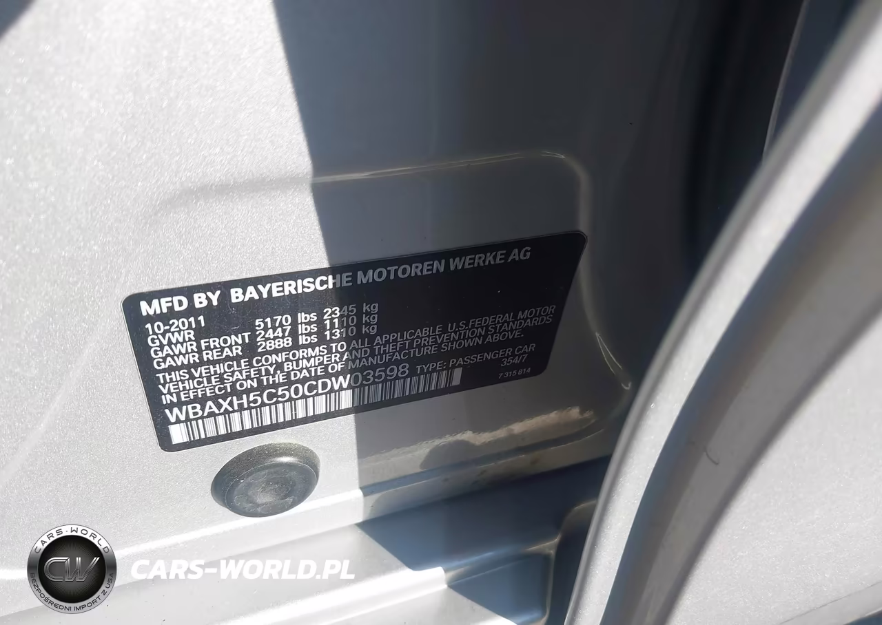 2012 BMW 528I xDrive VIN:WBAXH5C50CDW03598 - 9