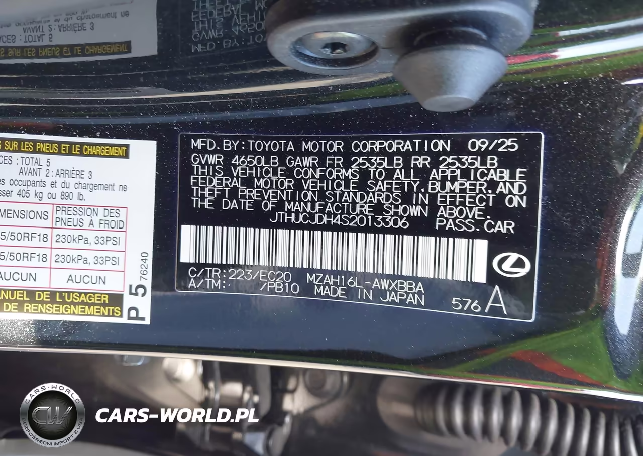 2025 Lexus Ux 300H Premium VIN:JTHUCJDH4S2013306 - 9