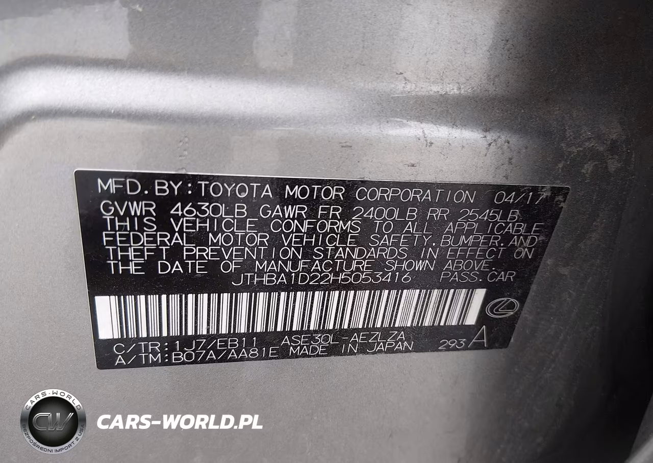 2017 Lexus Is 200T VIN:JTHBA1D22H5053416 - 9