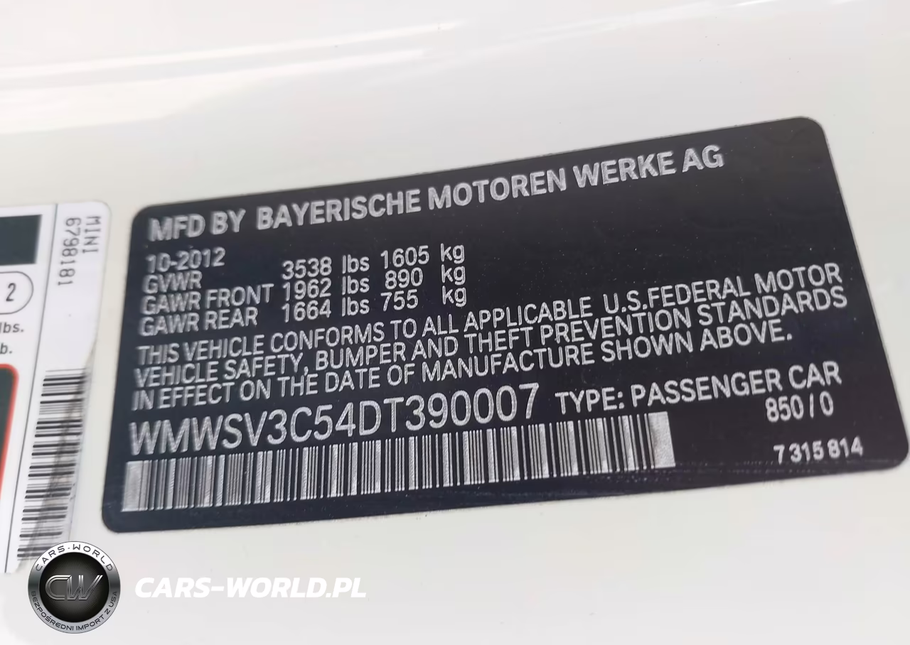 2013 Mini Hardtop Cooper S VIN:WMWSV3C54DT390007 - 9