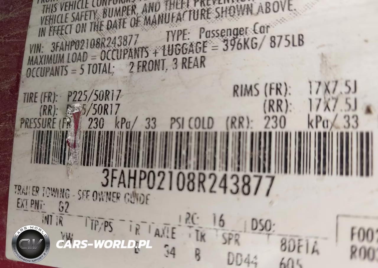 2008 Ford Fusion Sel VIN:3FAHP02108R243877 - 9