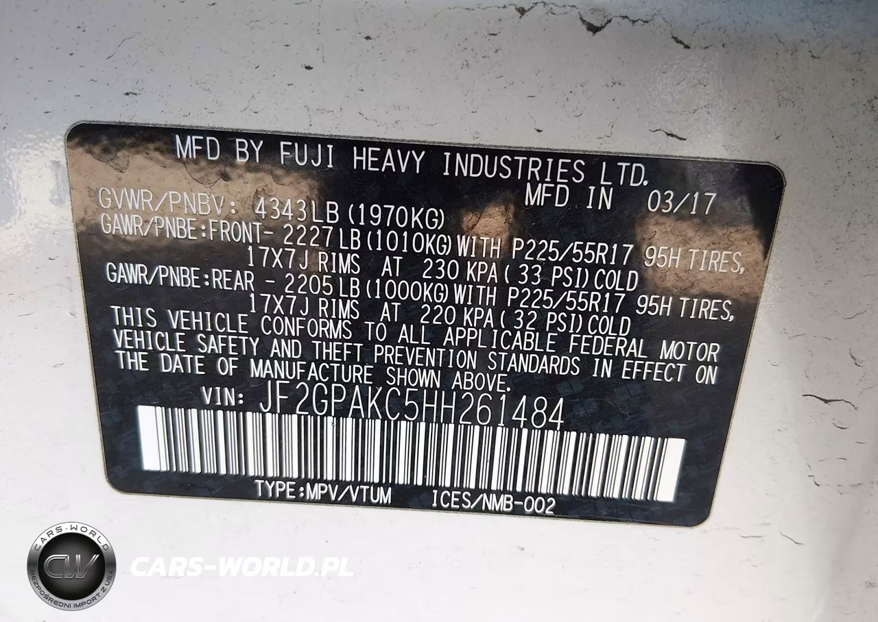 2017 Subaru Crosstrek 2.0I Limited VIN:JF2GPAKC5HH261484 - 9