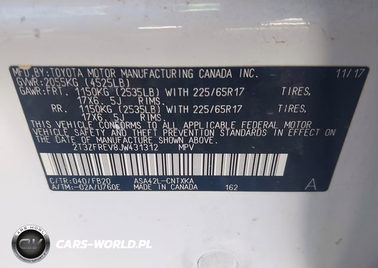 2018 Toyota Rav4 Le VIN:2T3ZFREV8JW431312 - 9