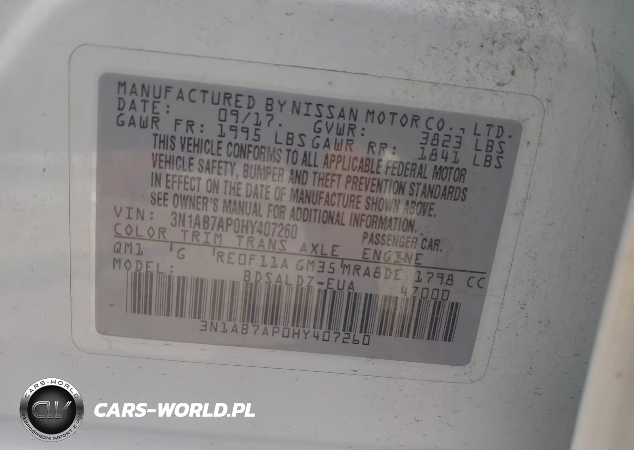 2017 Nissan Sentra Sv VIN:3N1AB7AP0HY407260 - 9
