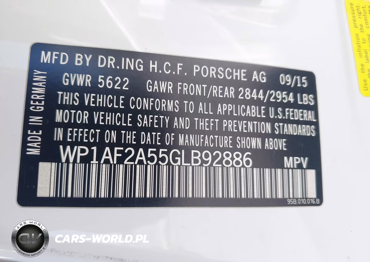 2016 Porsche Macan Turbo VIN:WP1AF2A55GLB92886 - 9