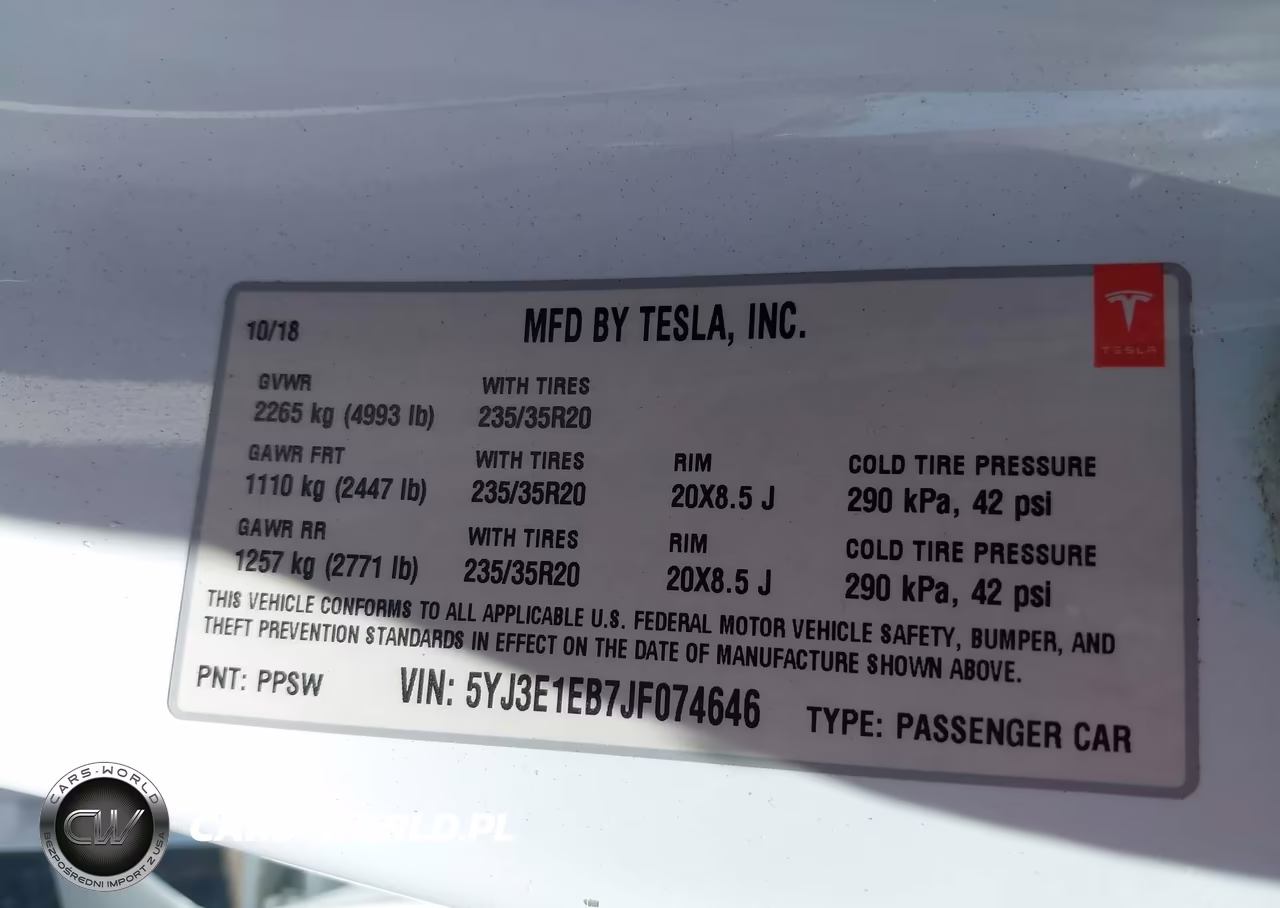 2018 Tesla Model 3 Long Range-Performance VIN:5YJ3E1EB7JF074646 - 9
