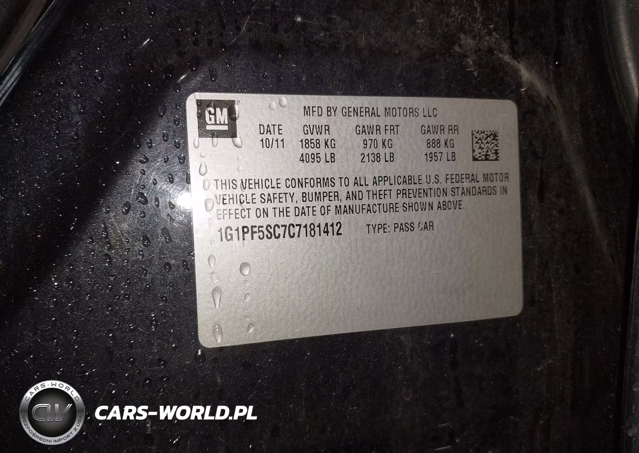 2012 Chevrolet Cruze 1Lt VIN:1G1PF5SC7C7181412 - 9