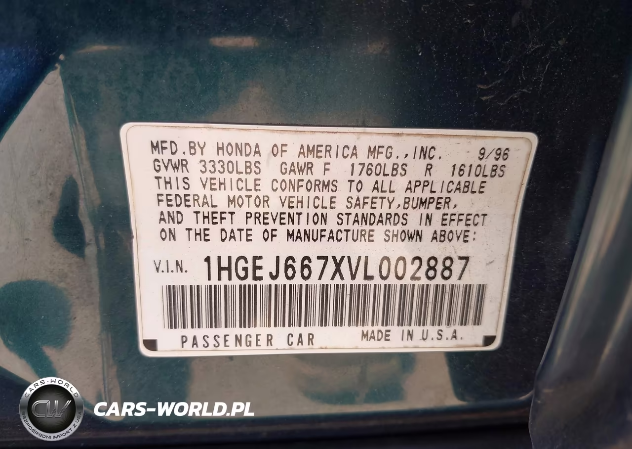 1997 Honda Civic Lx VIN:1HGEJ667XVL002887 - 9