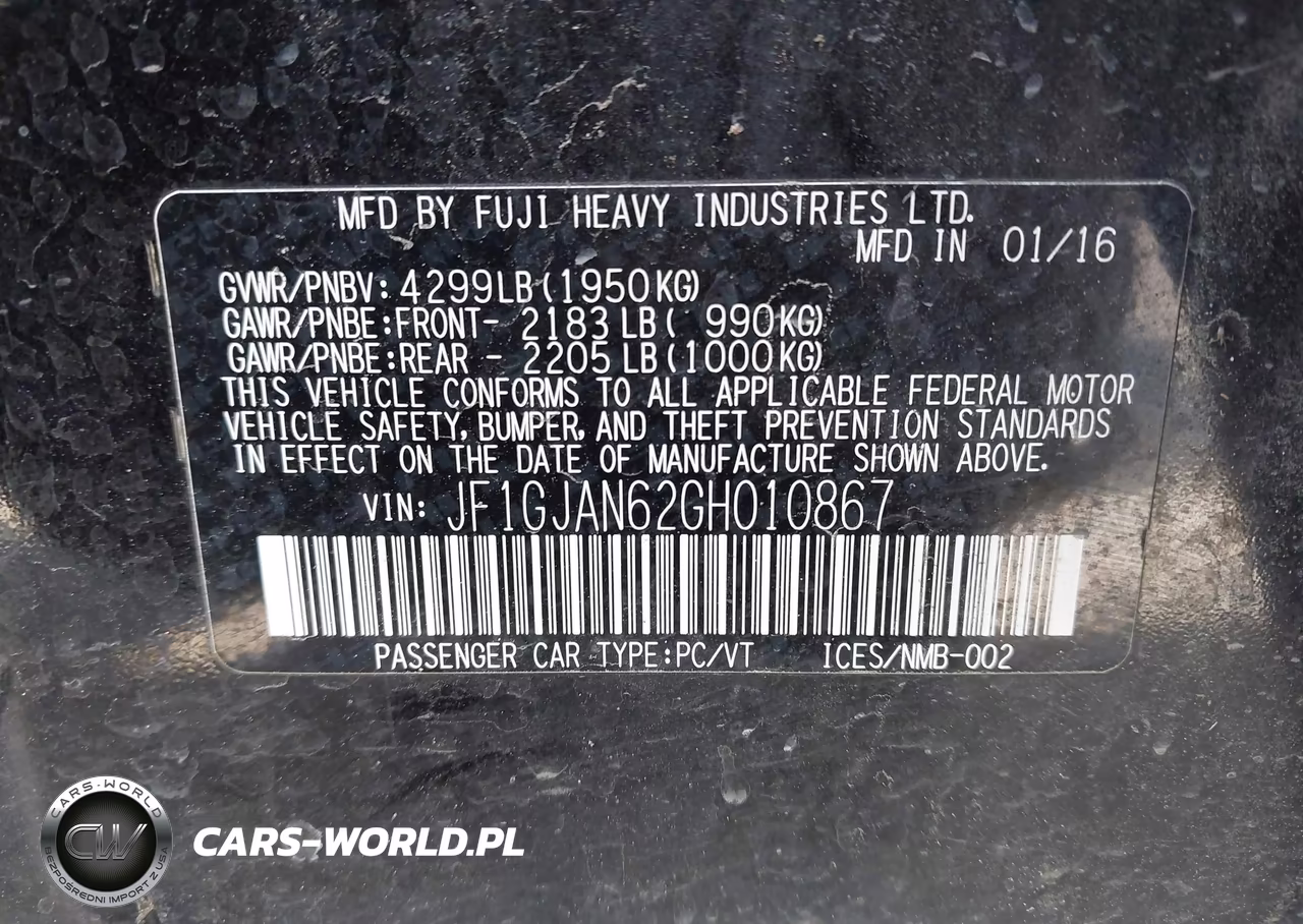 2016 Subaru Impreza 2.0I Limited VIN:JF1GJAN62GH010867 - 9