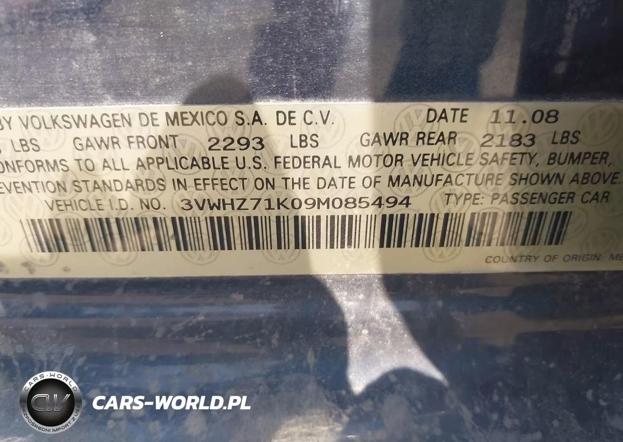 2009 Volkswagen Jetta S VIN:3VWHZ71K09M085494 - 9