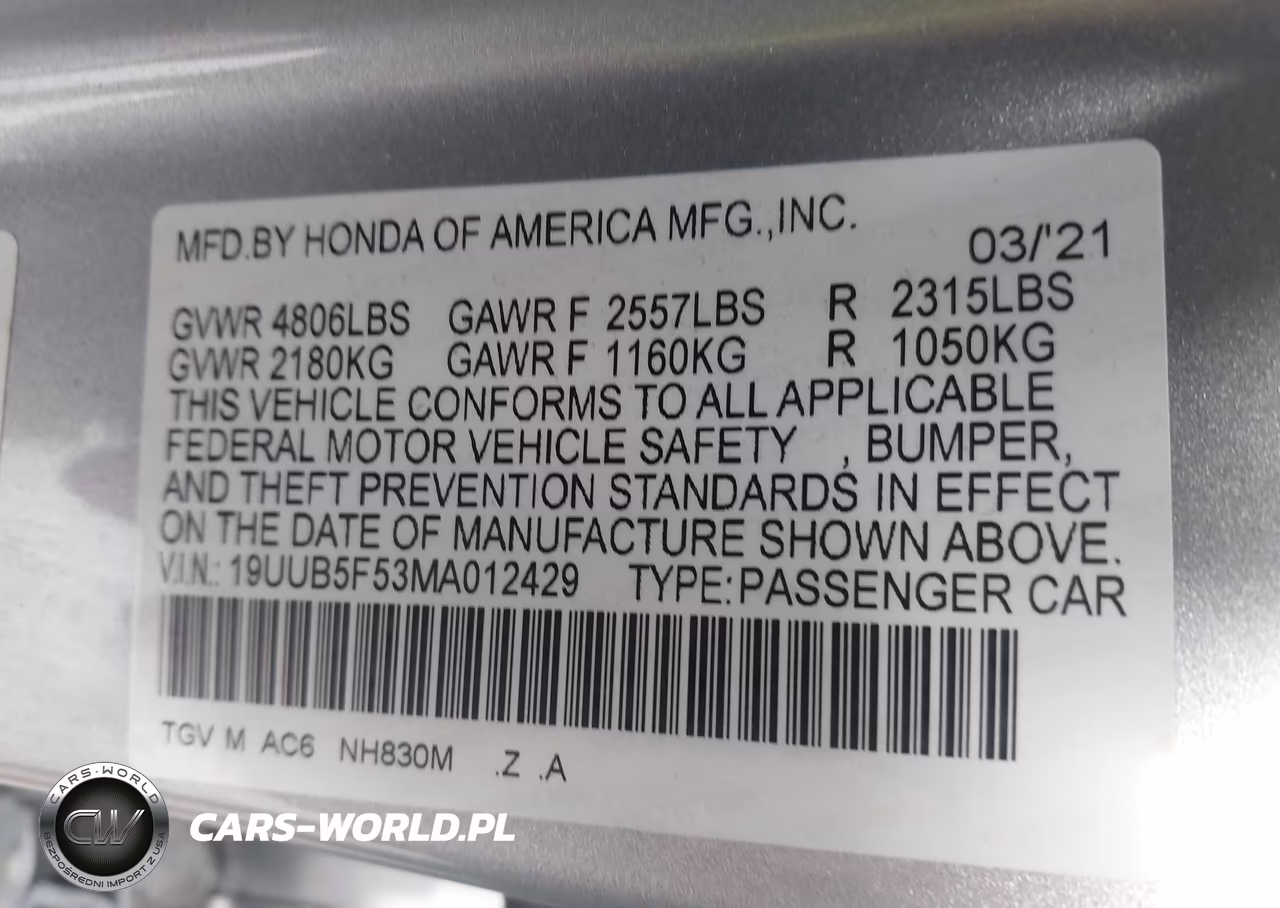 2021 Acura Tlx A-Spec Package VIN:19UUB5F53MA012429 - 9