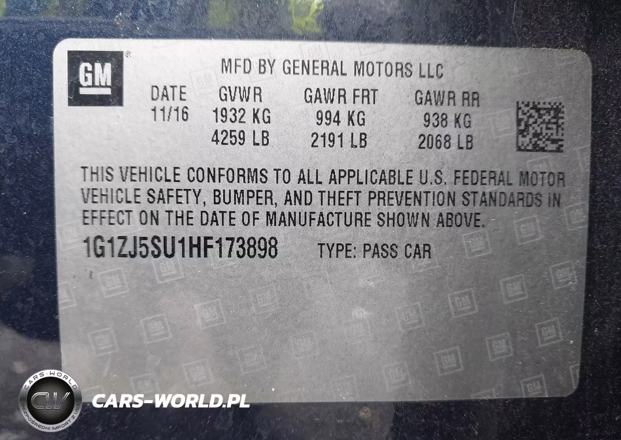 2017 Chevrolet Malibu Hybrid VIN:1G1ZJ5SU1HF173898 - 9