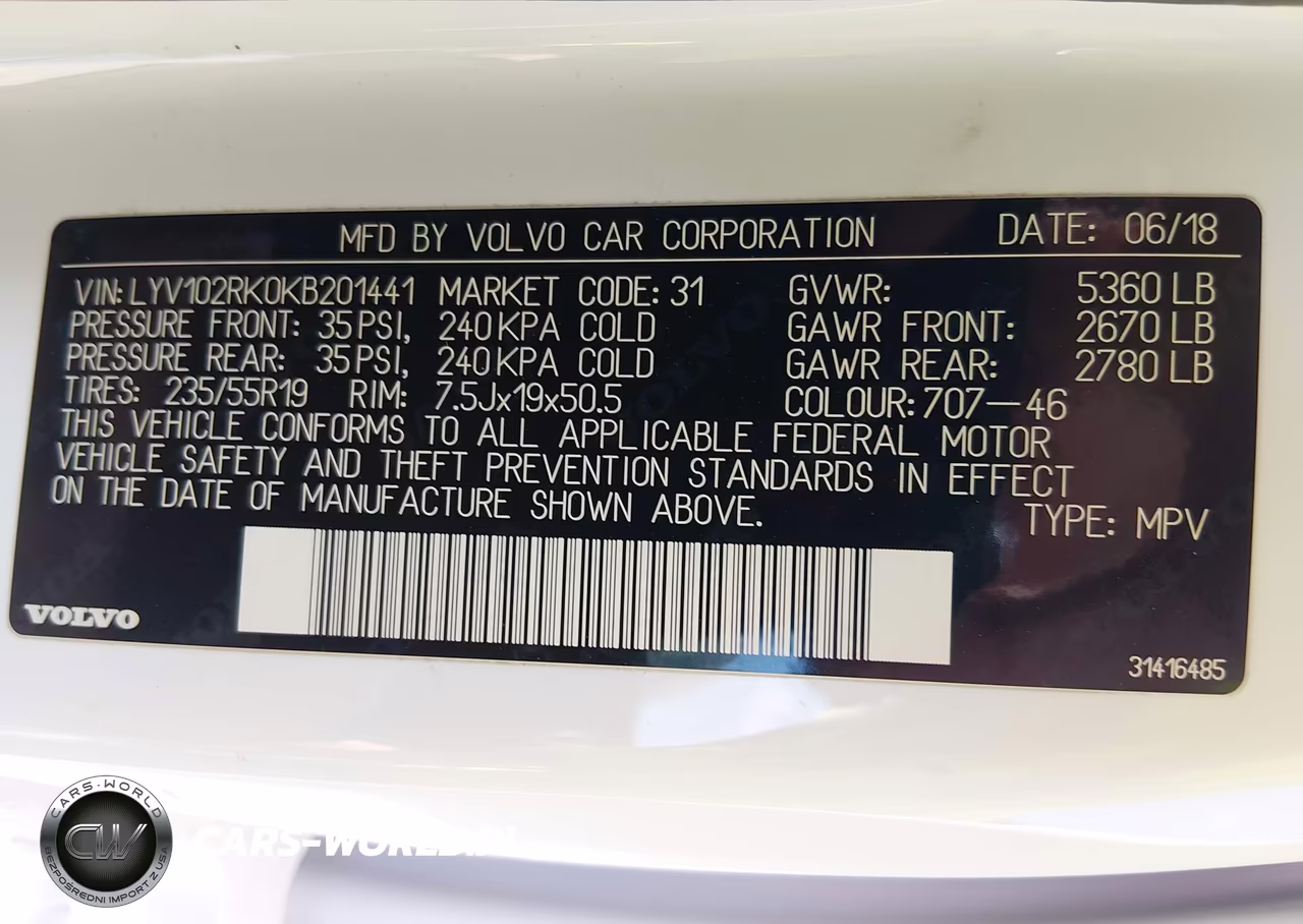 2019 Volvo Xc60 T5 Momentum VIN:LYV102RK0KB201441 - 9