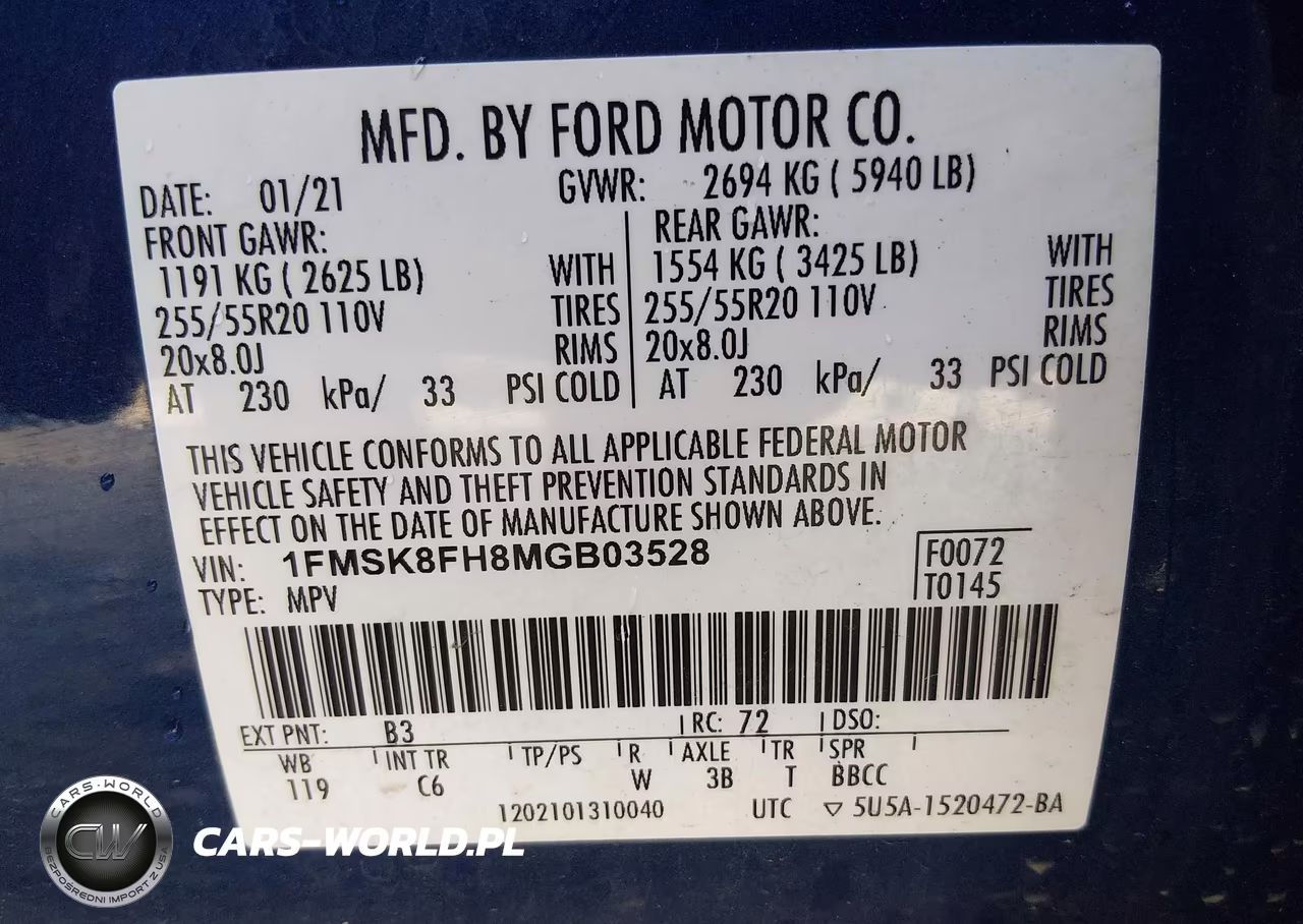 2021 Ford Explorer Limited VIN:1FMSK8FH8MGB03528 - 9