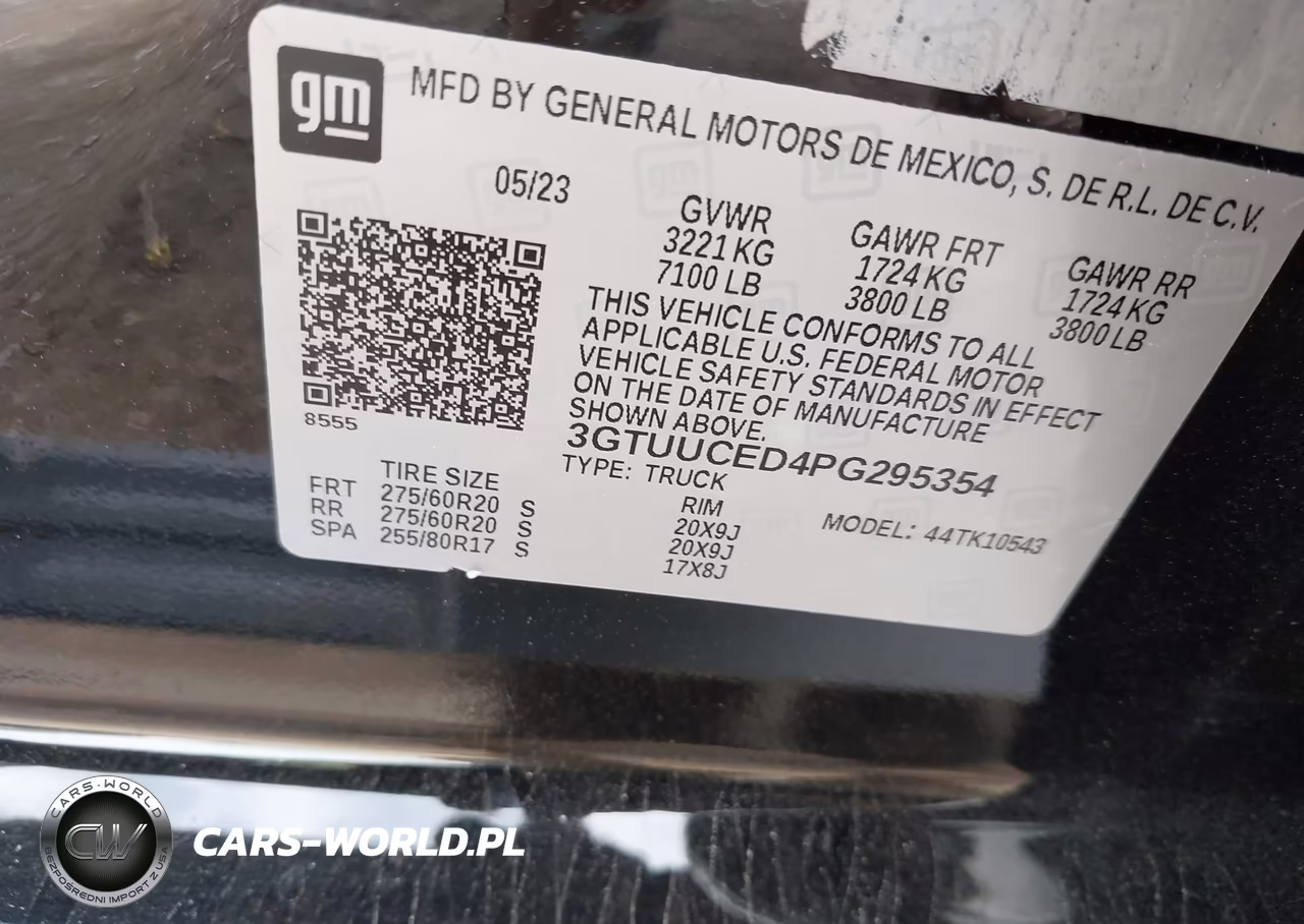 2023 GMC Sierra 1500 4Wd Short Box Elevation With 3Sb VIN:3GTUUCED4PG295354 - 9