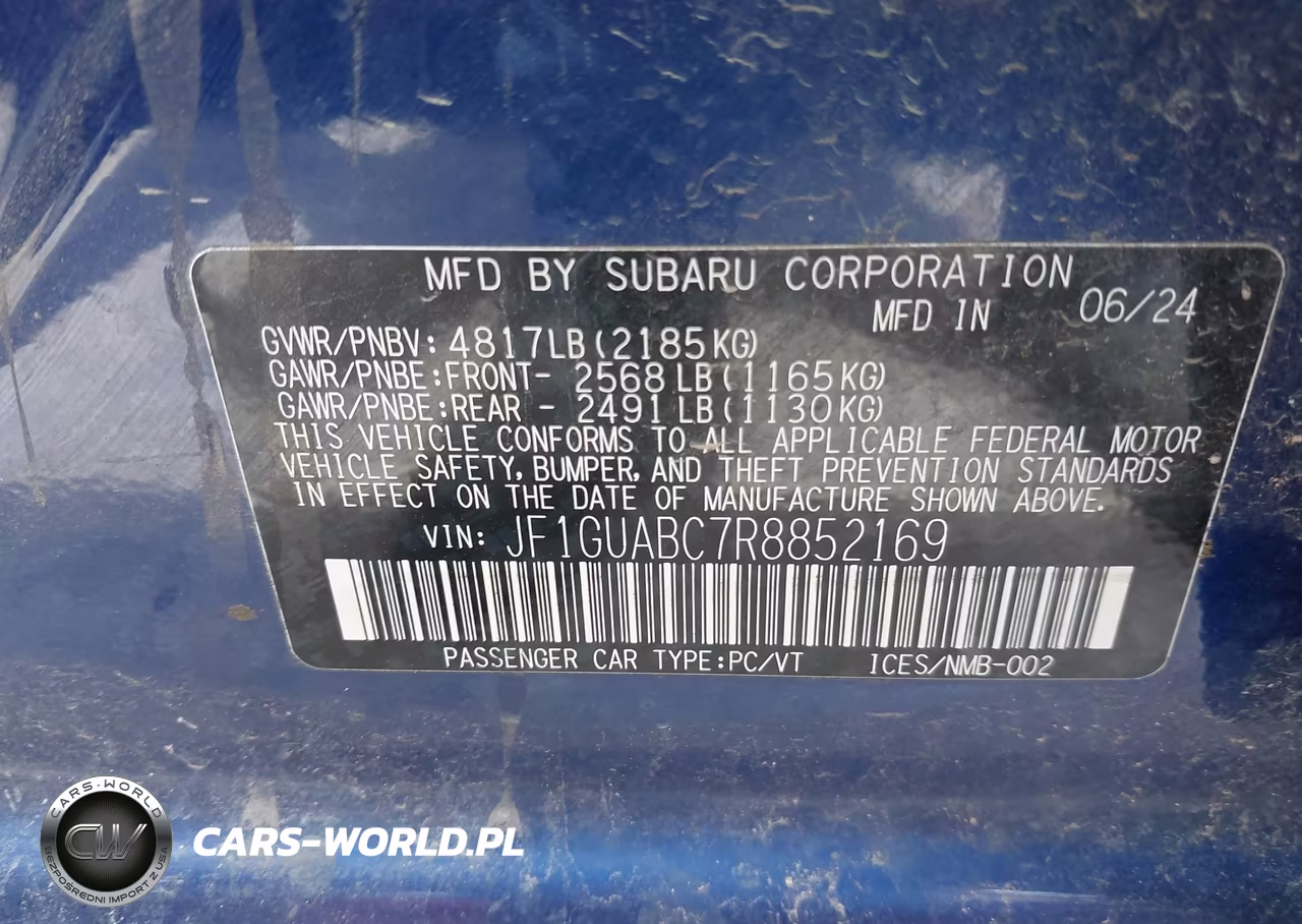 2024 Subaru Impreza Base 5-Door VIN:JF1GUABC7R8852169 - 9