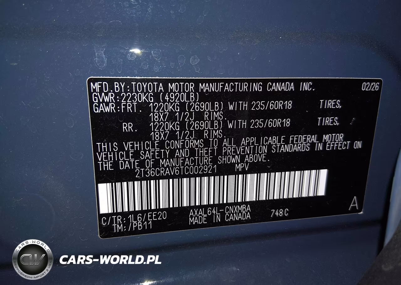 2026 Toyota Rav4 Xle Premium VIN:2T36CRAV6TC002921 - 9