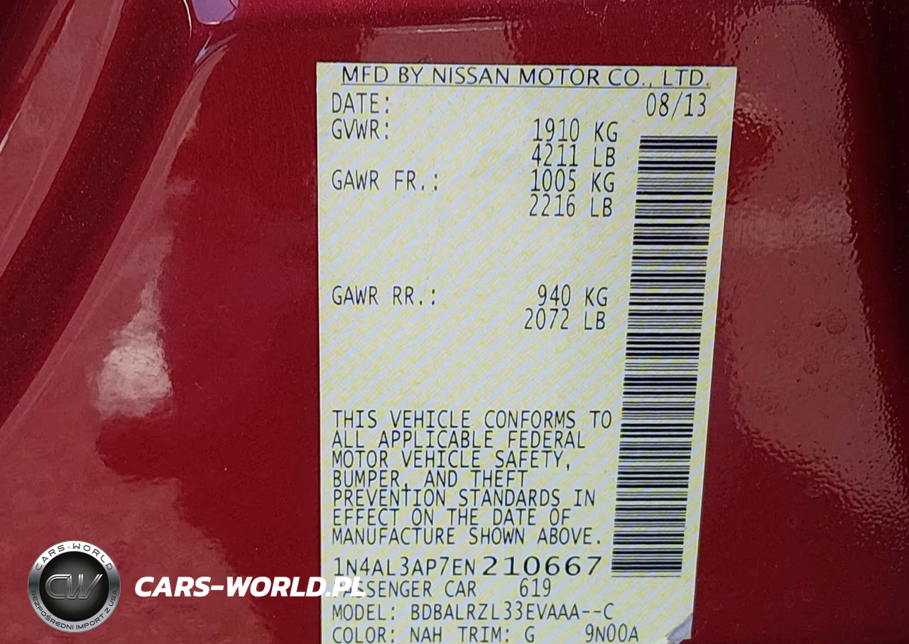 2014 Nissan Altima 2.5 S VIN:1N4AL3AP7EN210667 - 9