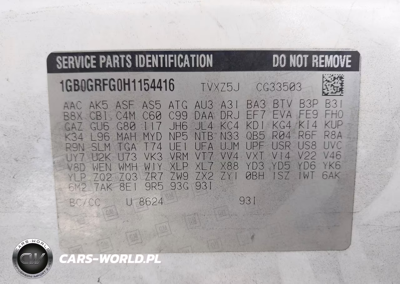 2017 Chevrolet Express Cutaway Work Van VIN:1GB0GRFG0H1154416 - 8